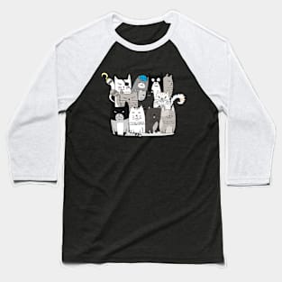 Cats gang, funny cat Baseball T-Shirt